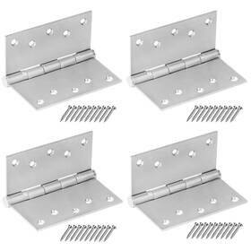 Z-heye123-t4-us-a Mountain Ark 4 Pack Stainless Steel Square Door Hinges 5-1/8 Inch X 5 Butt With Ball