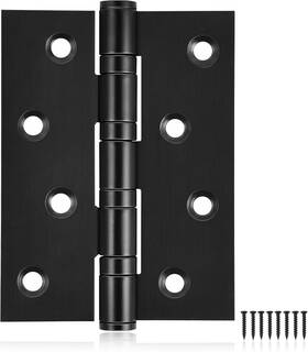 Mozcorn 726084147065 6-pack Black Door Hinges 4 Inch Heavy Duty Stainless Steel Hinge For Interior E
