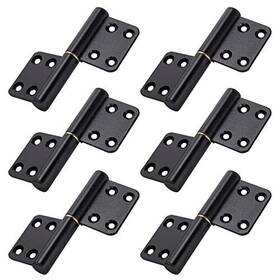 Mozcorn 768494104283 6 Pcs 4 Inch Lift Off Hinges Flag Black Door Hinge Liftoff Removabl