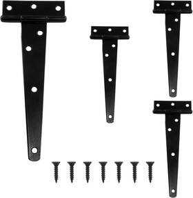 Qz2308250013 Murtenze 4pcs 6 Inch Heavy Duty T-strap Barn Door Hinges Gate Strap Black