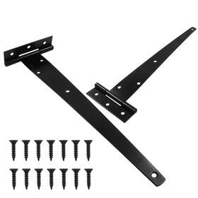 Qz2308250016 Murtenze 2pcs 12 Inch Heavy Duty Tstrap Barn Door Hinges Gate Strap Black Wrought