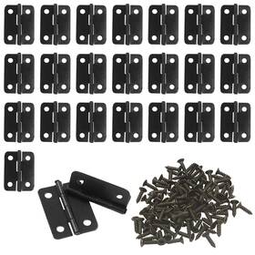 Qz2309020002 Murtenze 24pcs Black Butt Hinge 1 Inch X 3/4 Metal Foldable Door Hinges For Cabinet