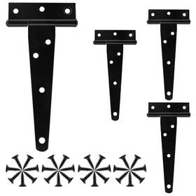 Qzd155 Murtenze 4pack 5 Inch Black T-strap Shed Hinges Heavy Duty Barn Door And Gate