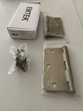 9101314 My Store Emtek-steel Plain Bearing Hinges 3-1/2 Inch X 2.2mm 910237 Us14 2