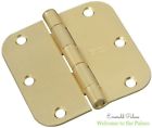 N189-720 National Hardware Round Corner Door Hinge Satin Brass 038613189720