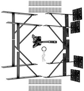 Nagawood 737214796602 Anti Sag Gate Kit With Hinges Heavy Duty For Wooden Fences-no C