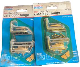 115-618 National 2 Pack- National- Super Swingnstay Cafe Door Hinge Brass Gravity Action