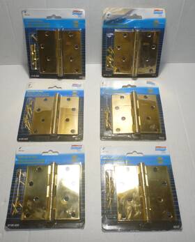 195-693 National Hardware 038613195691 4 Inch Solid Brass Removable Pin Door Hinge V513 Lot Of 6