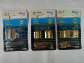 National Hardware 038613208827 Solid Brass Hinges 1 Inch X 3/4 11/16 & Lot Of 3
