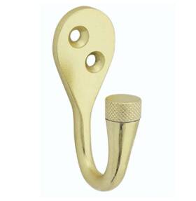 N337-911 National Hardware 12658776 Powell Knurled Hook Brushed Gold