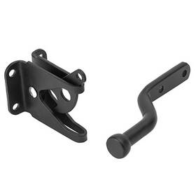 N109-020 National Hardware 2 Pack - Gate Latch Matte Black Stainless Steel