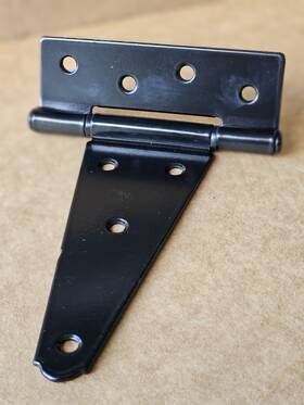 N155-911 National Hardware 3 Black Hd 6 Inch T Strap Hinges Fence Gate Hinge Barn Shed Door