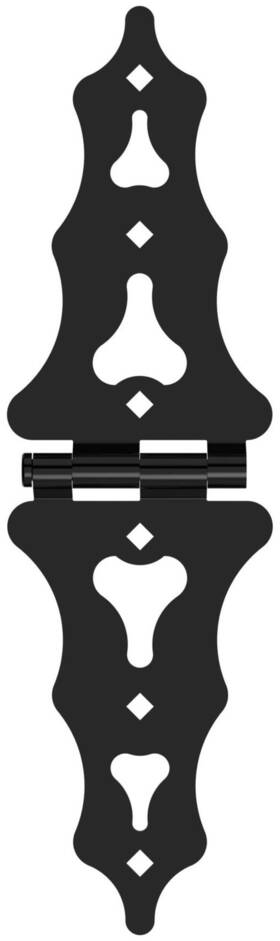 N166-011 National Hardware V858-6 Full Inset Strap Cabinet Door Hinge - Black
