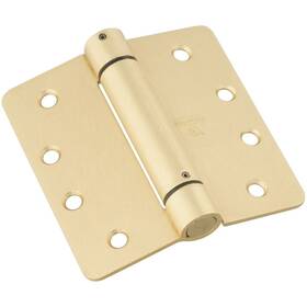 N185-207 National Hardware 4 Inch Brass Adjustable Closing Speed Hinge Cold Rolled Steel Round Corners