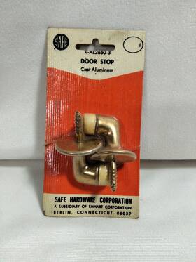 Al2650-3 National Hardware N279-695 Vintage Safe Door Stop Cast Aluminum K- Nos