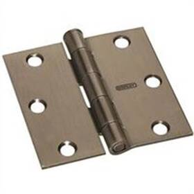 N324-913 National Hardware Door Hinge 3 Inch Square Corner Pewter
