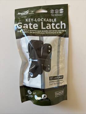 N346-201 National Hardware V6201 Lokklatch In Black It Is 4-9/16 Inch