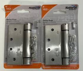 N350-819 National Hardware V520 Spring Hinges Stainless Steel 4 Inch 2-pack