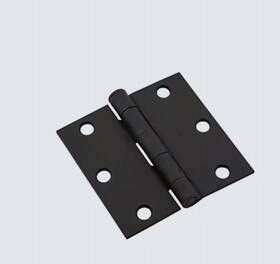 N830-424 National Hardware Steel Hinge Heavy Gauge Black Square Corner 3 Inch -