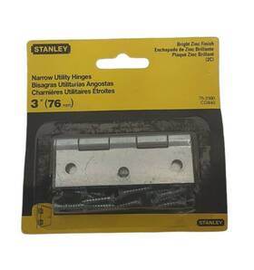 S752-391 National Hardware Stanley Hinge Removable Pin Narrow 3 Inch Zinc Plated Steel 2 Pak Nip