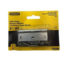 S819-060 National Hardware Stanley Fixed Pin Narrow Hinges 2-1/2 Inch Steel 2 Pk S751-95 Nip