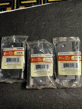 N830-200 National Hardware S841-542 Gatehouse Door Hinge 3-1/2 Inch 1/4 Radius Oil Rubbed Bronze Qty3