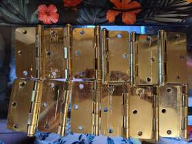 N143-354 National Mfg Sales Co 12 Hardware Stain Solid Brass Door Hinge 3-1/2 L X H Inch
