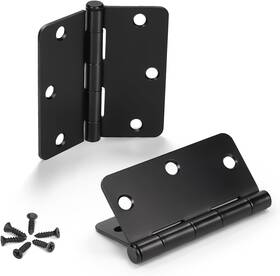 Lj-dh3535-orb-14-30pack-0 Nobrand 30 Pack 3.5 Inch Matte Black Interior Door Hinges No Squeak 1/4 Radius