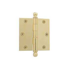 Nostalgic 640697283487 Warehouse 728348 3.5 Inch Ball Tip Residential Square Corners Door Hinge Polishe