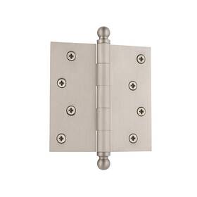 Nostalgic 640697283616 Warehouse Ball-tip Residential Door Hinge With Square Corners Satin Nickel 4