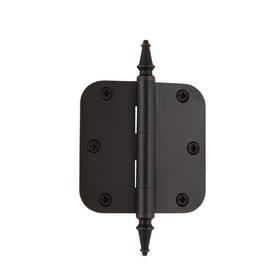 Nostalgic 640697460758 Warehouse 746075 3.5 Inch Steeple Tip Residential 5/8 Radius Corners Door Hinge