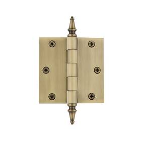 Nostalgic 640697460765 Warehouse 746076 3.5 Inch Steeple Tip Residential Square Corners Door Hinge Anti