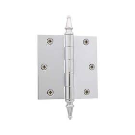 Nostalgic 640697460789 Warehouse 746078 3.5 Inch Steeple Tip Residential Square Corners Door Hinge Brigh