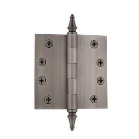 Nostalgic 640697460987 Warehouse 746098 4 Inch Steeple Tip Heavy Duty Square Corners Door Hinge Antique