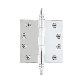 Nostalgic 640697460994 Warehouse 746099 4 Inch Steeple Tip Heavy Duty Square Corners Door Hinge Bright