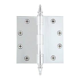 Nostalgic 640697461069 Warehouse 746106 4.5 Inch Steeple Tip Heavy Duty Square Corners Door Hinge Brigh