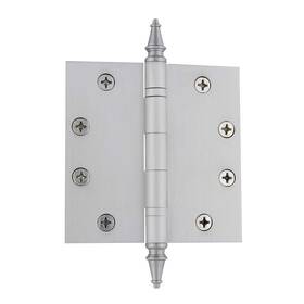 Nostalgic 640697461090 Warehouse 746109 4.5 Inch Steeple Tip Heavy Duty Square Corners Door Hinge Sat