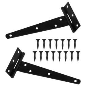 1033040 Nqeuepn 2pcs T-strap Gate Hinges 6.89x2.76 Inch Heavy Duty With Screws S