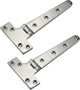 Wjbphytt-8in Nrc&xrc Pair Of 316 Stainless Steel Heavy Duty Marine Grade Inch T Hinge 8 L 4 W Cast S