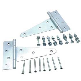 Nu-set 715590270831 Lock 6 Inch Heavy Duty Steel T-hinge Complete With Mounting Screws And Carriage