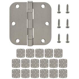 Nuk3y Products K3 626143022213 Residential 3 1/2 Inch X Ball Bearing Door Hinge 5/8 Radius 18 Pack Sa