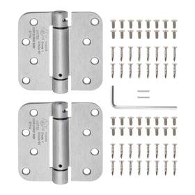 Nuk3y Products K3 796309075060 Commercial Heavy Duty Ul 4 Inch X Spring Hinge 5/8 Radius 2 Pack Sat