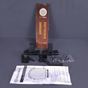 Ggi0441 Nuvo Read Iron 45 Inch Wide Gates Spring Hinge Collars And Drop Latch Black