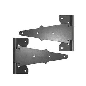 Nuvo Iron 313109086005 8 Inch X Black Galvanized Steel Tee Hinge 2-pack