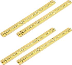 Oedema 726084636651 4pcs 7.87 Inch Piano Hinge Iron Continuous Gold Door For Wooden B