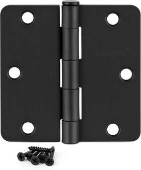 Omansko 744111011950 24 Pack 3.5 Inch X Black Door Hinges Matte 3 1/2 Interior Hi
