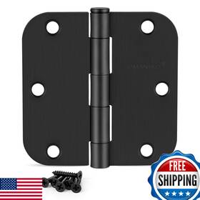 B0c697wg2w Omansko 24-pack 3.5 Inch Black Interior Door Hinges 5/8 Radius With Screws