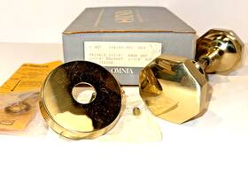 60.pr1 Omnia 194/60.pr1 New Us3 Privacy Knob Set Polished Brass Nos