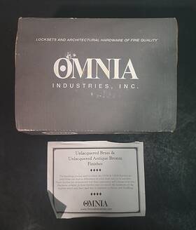00a.sd5a Omnia 472/00a.sd5a Dummy Knob Pair Us5a Style Solid Antique Bronze - New Old
