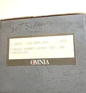 00b.sd1 Omnia 768/00b.sd1 New Us3 Single Dummy Lever Set Rh Concealed Nos